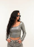 METAL CROP TOP