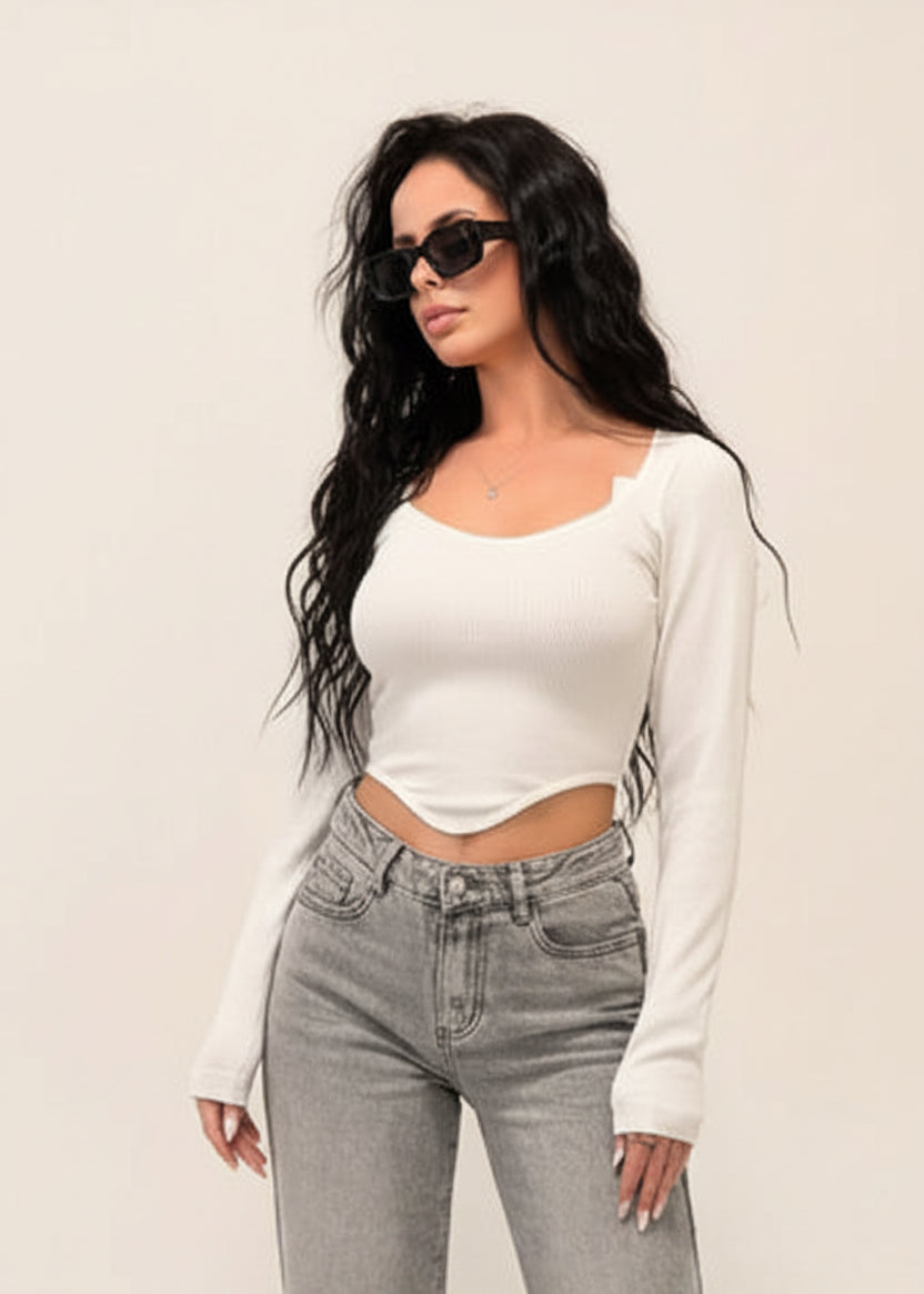 IVORY CROP TOP